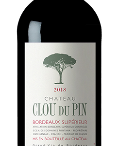 bouteille du Château Clou du Pin Bordeaux Supérieur Rouge