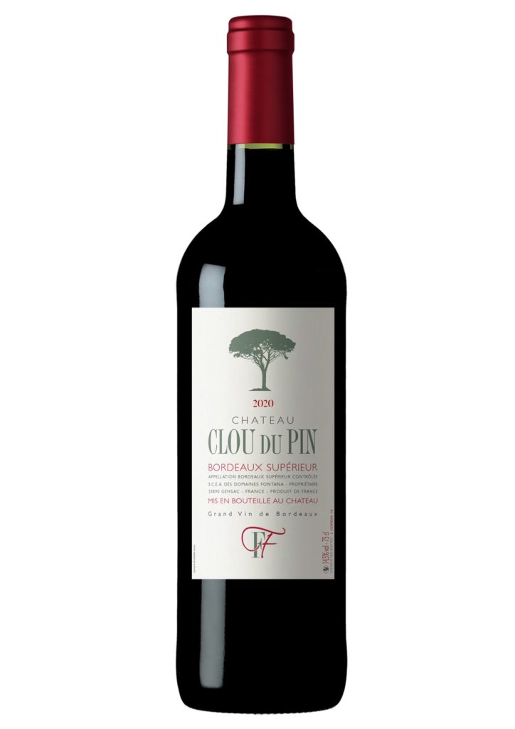 Bouteille Château Clou du Pin Bordeaux Supérieur Rouge 2020